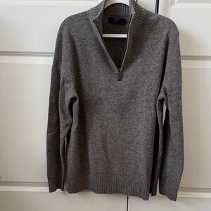 Men's J. Crew Gray Half-Zip Sweater